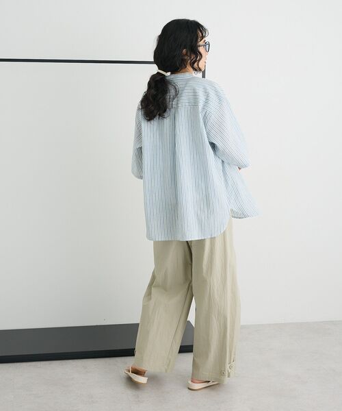 ブラウス シャツ ハーフプラケット半袖シャツ「ユニセックス」 レディース メンズ CRAFT STANDARD BOUTIQUE ブラウス シャツ ハーフプラケット半袖