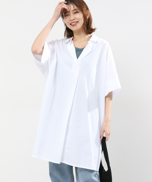 studio CLIP（スタディオクリップ） チュニック スキッパーシャツ