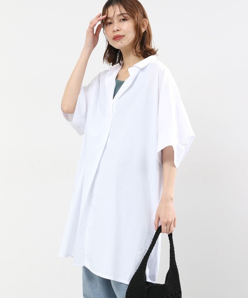 studio CLIP（スタディオクリップ） チュニック スキッパーシャツ