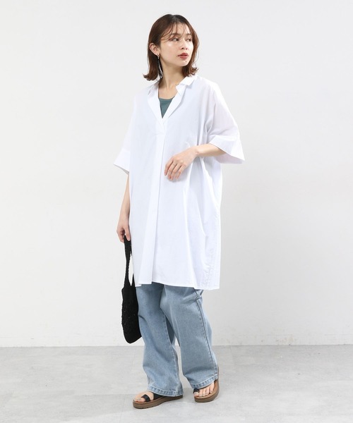 studio CLIP（スタディオクリップ） チュニック スキッパーシャツ