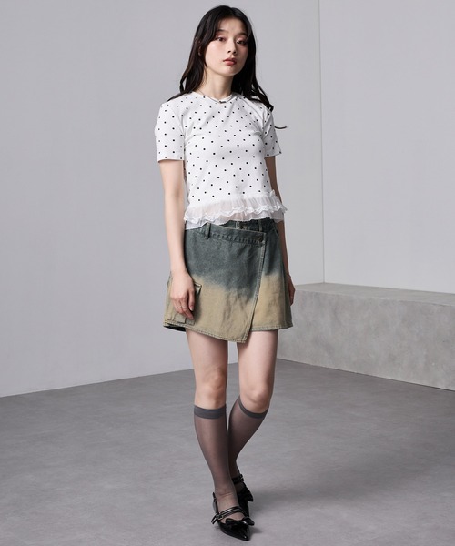 On グラデーションショートパンツ グラデーションデニムショートパンツ | レディースファッション