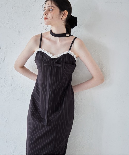 美品　TODAYFUL Stripe Rough コンビネゾンワンピース 腰紐 美品 TODAYFUL Stripe Rough コンビネゾンワンピース 腰紐