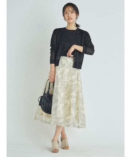 lulu⭐︎ さま専用　CELFORD ジャカードフレアスカート　３８　ベージュ CELFORD 「CELFORD」 フレアスカート 38 ベージュ レディース