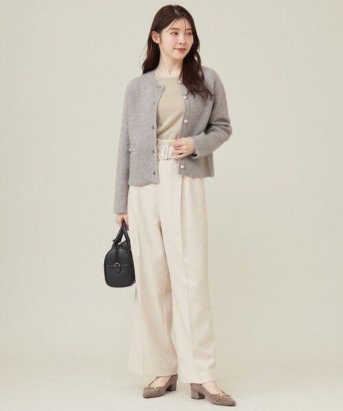 「ANY SIS」 ニットカーディガン 2 ネイビー レディース_画像4