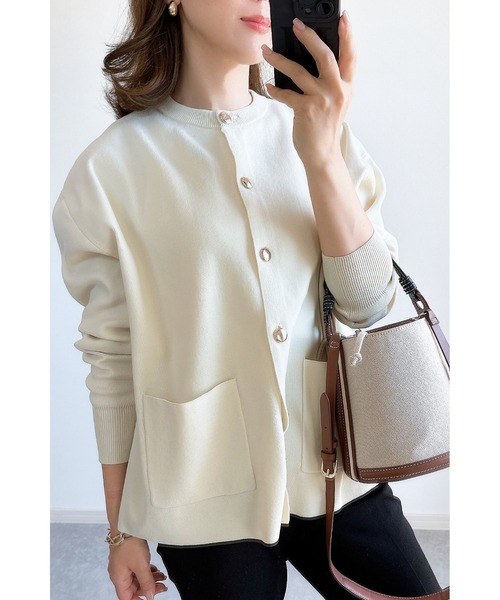 &. NOSTALGIA（ノスタルジア） ニットカーディガン FREE アイボリー