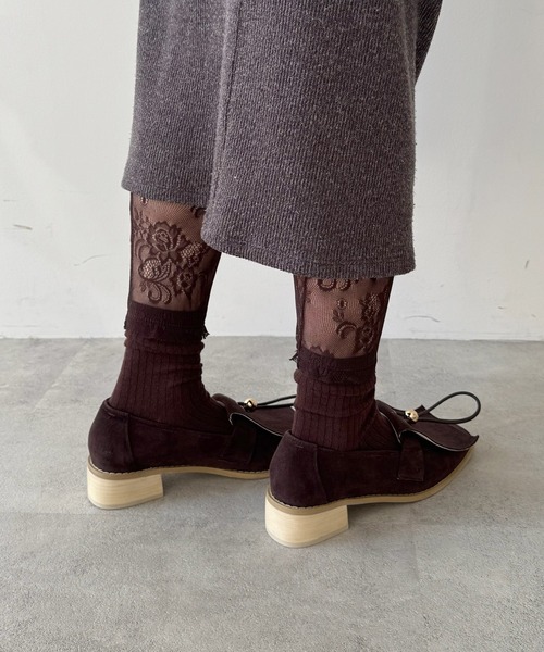 POMUM＆ARTS 靴下 layered lace socks / レイヤードレースソックス