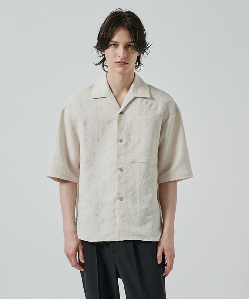 STUDIOUS（ステュディオス） シャツ 半袖 「STUDIOUS」JACQUARD SHIRTS