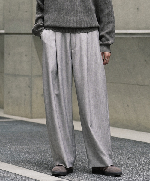 WYM 25ss スラックス グレー M WYM LIDNM 「WYM LIDNM」 スラックス S ヘザーグレー メンズ