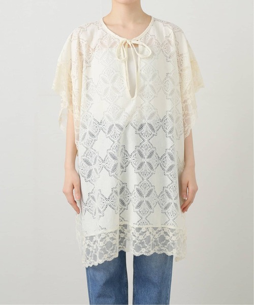 ブラウス シャツ provoke（プロヴォーク）tulle lace N／S blouse レディース ブラウス シャツ provoke（プロヴォーク）「別注」チュール