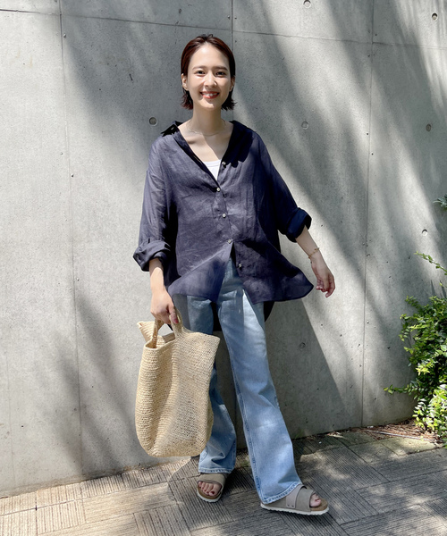 「Spick & Span」 長袖シャツ - ブラウン レディース
