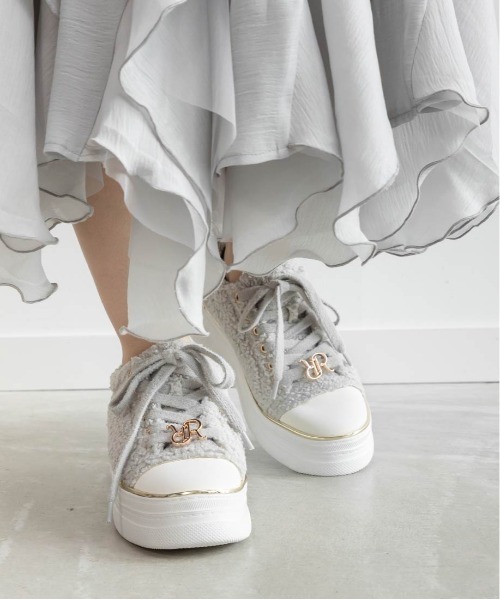 RANDA（ランダ） スニーカー 2WAYモノグラムパーツボアスニーカー