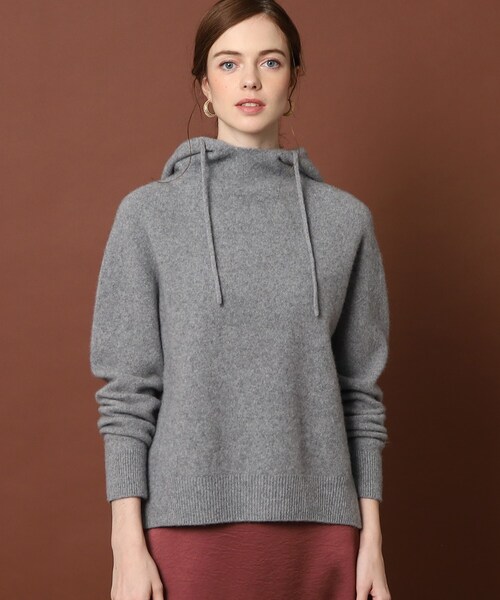 「DRESSTERIOR」 ニットパーカー 36 レッド レディース_画像3