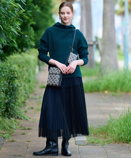 「DRESSTERIOR」 ニットパーカー 36 レッド レディース_画像8