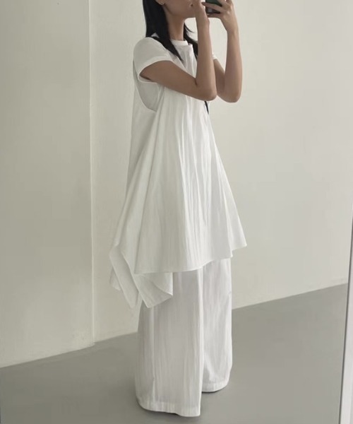 Achic（アシック） セットアップ アシンメトリードレープセットアップ