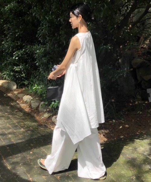 Achic（アシック） セットアップ アシンメトリードレープセットアップ