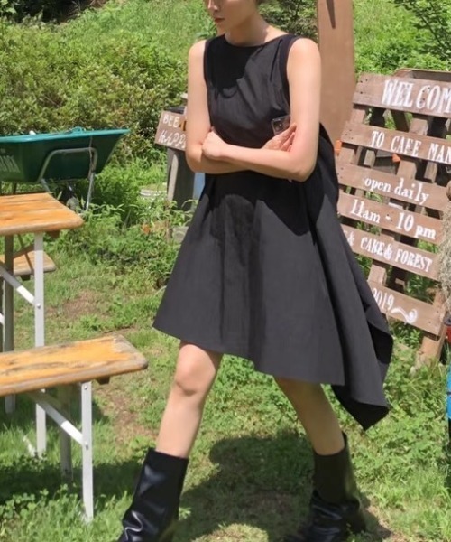 Achic（アシック） セットアップ アシンメトリードレープセットアップ