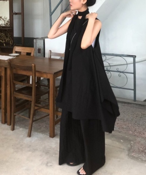 Achic（アシック） セットアップ アシンメトリードレープセットアップ