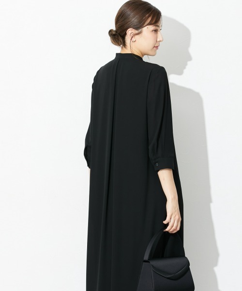 セレモニースーツ セットアップ 高身長　「喪服・礼服」前開きロングワンピースアンサンブル（ウォッシャブル・接触冷感）（トールサイズ） レディースの画像