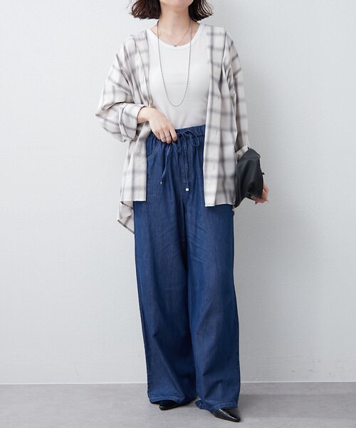 まめHOLIDAY 　デニムシャツ　デニムパンツ2本 Remind me and forever ジーンズ デニム デニムパンツ テンセル