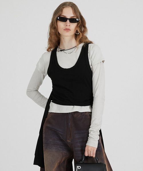 tシャツ 「2025Autumn Pre-Order」レイヤードロングスリーブTEE / Layered Long Sleeve T-Shirt レデ