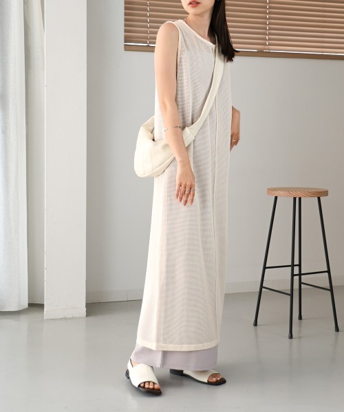 「Bab」 ノースリーブワンピース S アイボリー レディース_画像2