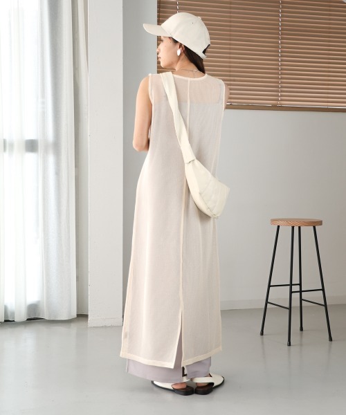 「Bab」 ノースリーブワンピース S アイボリー レディース_画像4