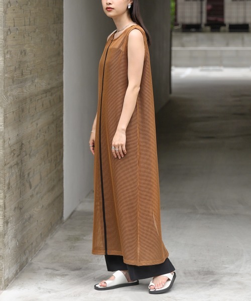「Bab」 ノースリーブワンピース S アイボリー レディース_画像9