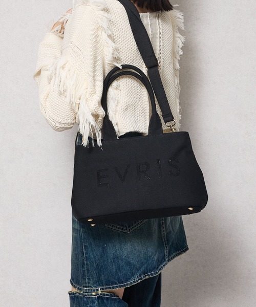 EVRIS トートバッグ 「EVRIS/エヴリス」ロゴファブリック HOTFIX