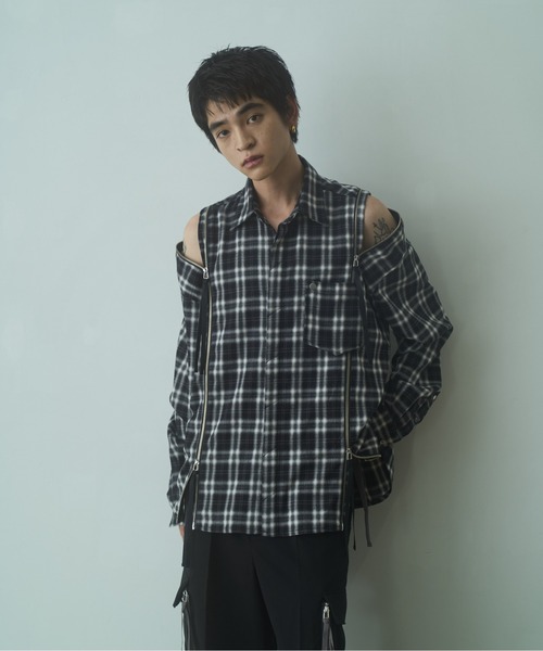 PHILTHEORY シャツ string zip shirts / ストリングジップシャツ