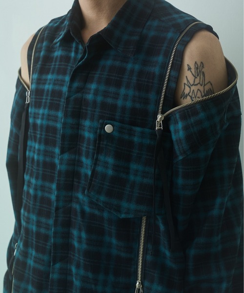 PHILTHEORY シャツ string zip shirts / ストリングジップシャツ