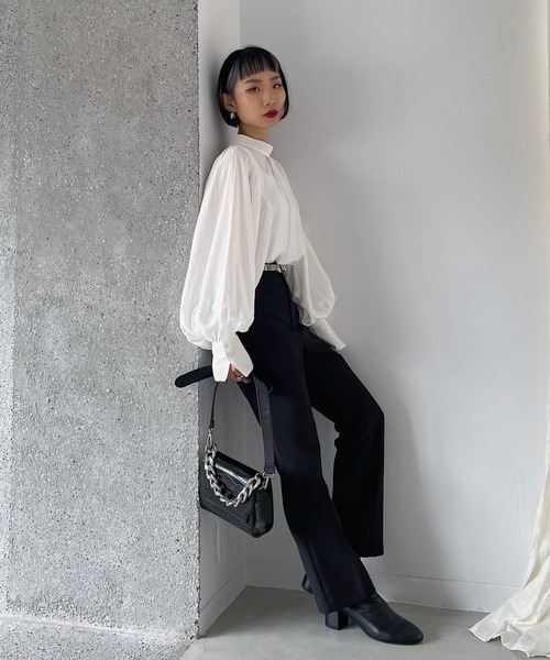 n.♡ ページ　A1138 PAGEBOY（ページボーイ） 長袖ブラウス FREE オフホワイト レディース