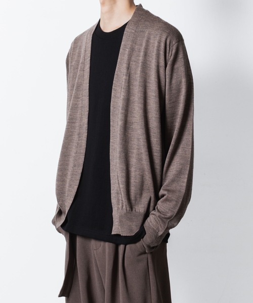カーディガン × JOHN SMEDLEY MERINO EXTRAFINE BUTTONLESS V NECK CARDIGAN メンズの画像