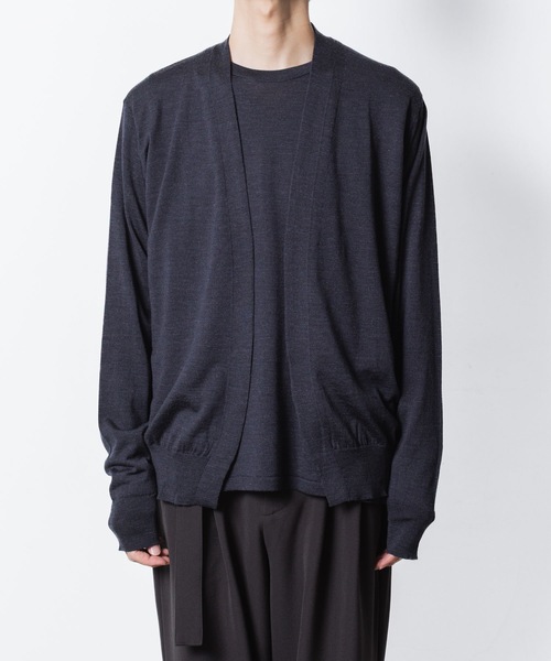 カーディガン × JOHN SMEDLEY MERINO EXTRAFINE BUTTONLESS V NECK CARDIGAN メンズの画像