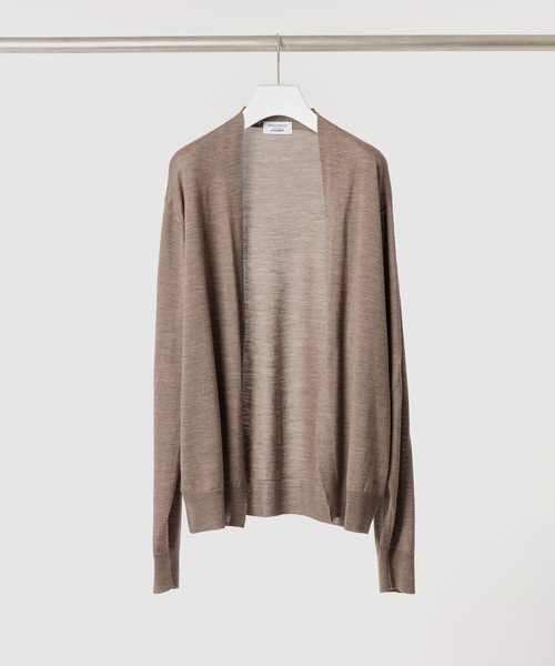 カーディガン × JOHN SMEDLEY MERINO EXTRAFINE BUTTONLESS V NECK CARDIGAN メンズの画像