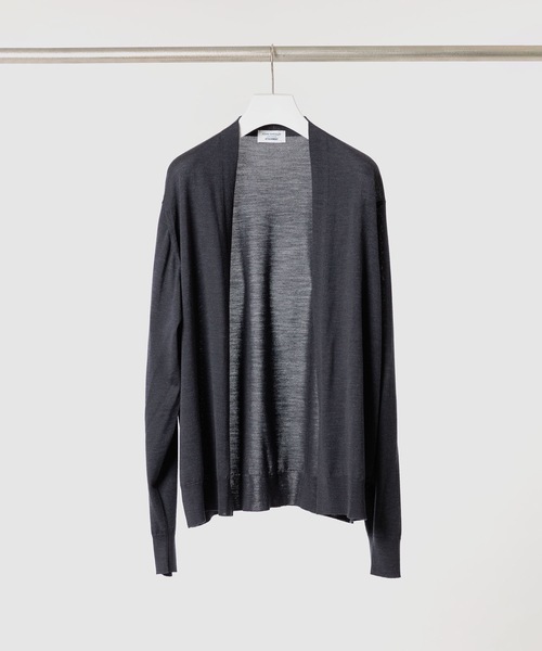 カーディガン × JOHN SMEDLEY MERINO EXTRAFINE BUTTONLESS V NECK CARDIGAN メンズの画像