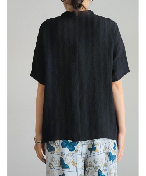 「FIL DE FER」 半袖ブラウス FREE グリーン レディース_画像4