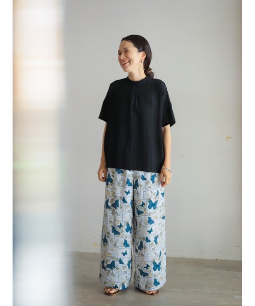 「FIL DE FER」 半袖ブラウス FREE グリーン レディース_画像5