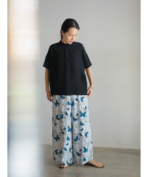 「FIL DE FER」 半袖ブラウス FREE グリーン レディース_画像6