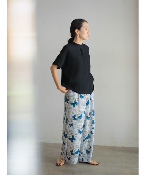 「FIL DE FER」 半袖ブラウス FREE グリーン レディース_画像7