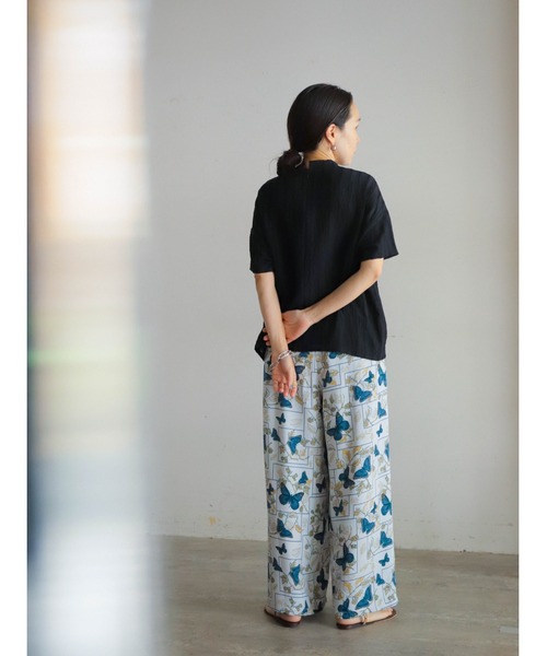 「FIL DE FER」 半袖ブラウス FREE グリーン レディース_画像9