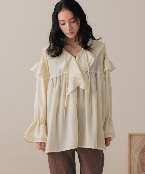 LOWRYS FARM フリルチュニックブラウス LOWRYS FARM｜アソートフリルチュニックブラウス | Rakuten