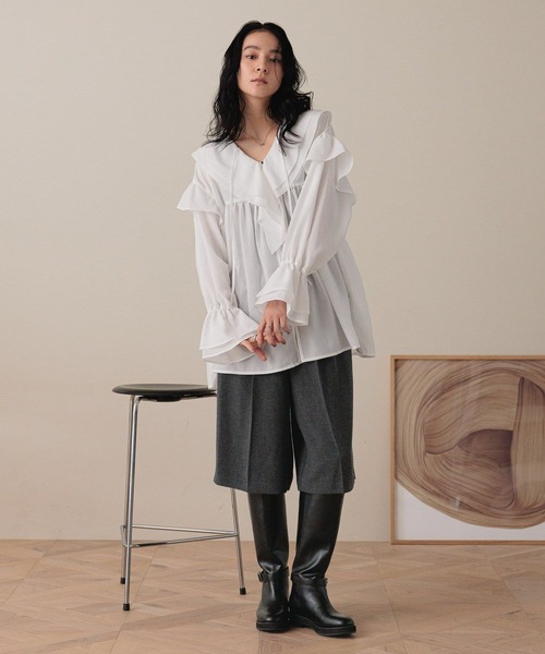 LOWRYS FARM（ローリーズファーム） ブラウス シャツ フリルチュニック