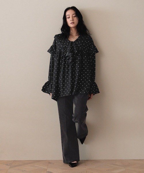 LOWRYS FARM（ローリーズファーム） ブラウス シャツ フリルチュニック