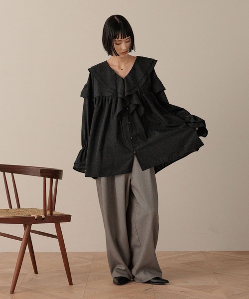 LOWRYS FARM（ローリーズファーム） ブラウス シャツ フリルチュニック