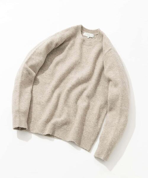 【ブルー】ブークレストレッチクルーニット URBAN RESEARCH ROSSO MEN セーター ニット ブークレストレッチクルー