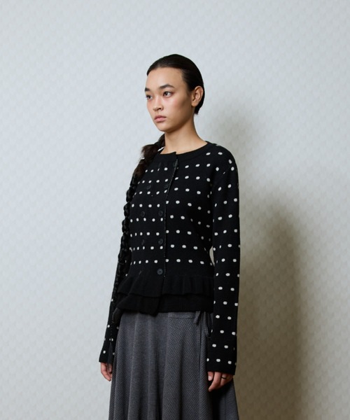 LUVISTRUE カーディガン GT DOT FRILL CARDIGAN レディース : ZOZOTOWN
