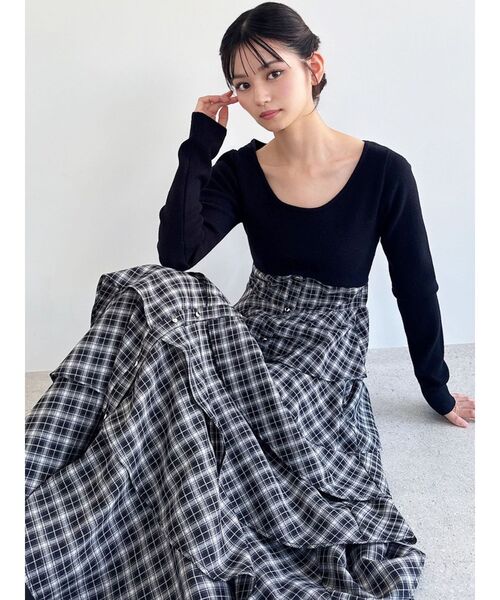 RESEXXY（リゼクシー） ワンピース ラッフルフレアワンピース