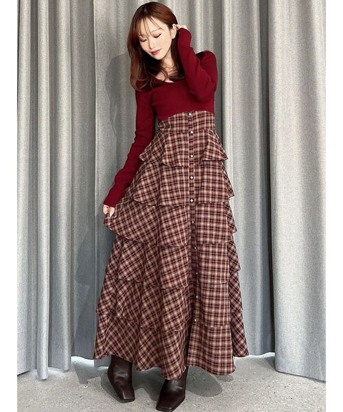 RESEXXY（リゼクシー） ワンピース ラッフルフレアワンピース
