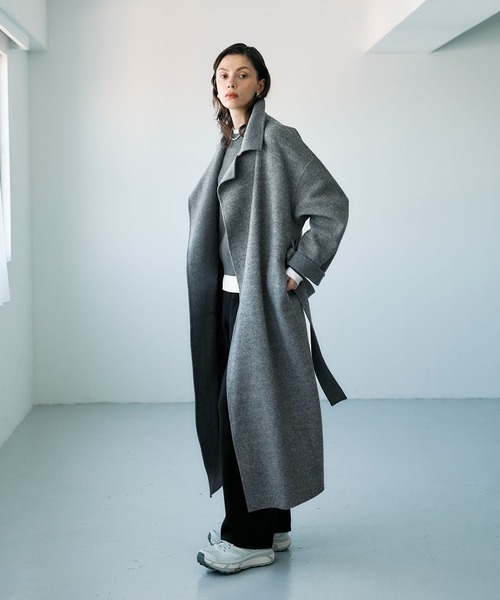 N.O.R.C コート アウター ジーロンウールシルクネップリバーコート