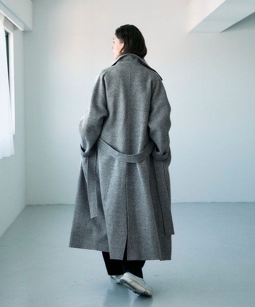 N.O.R.C コート アウター ジーロンウールシルクネップリバーコート